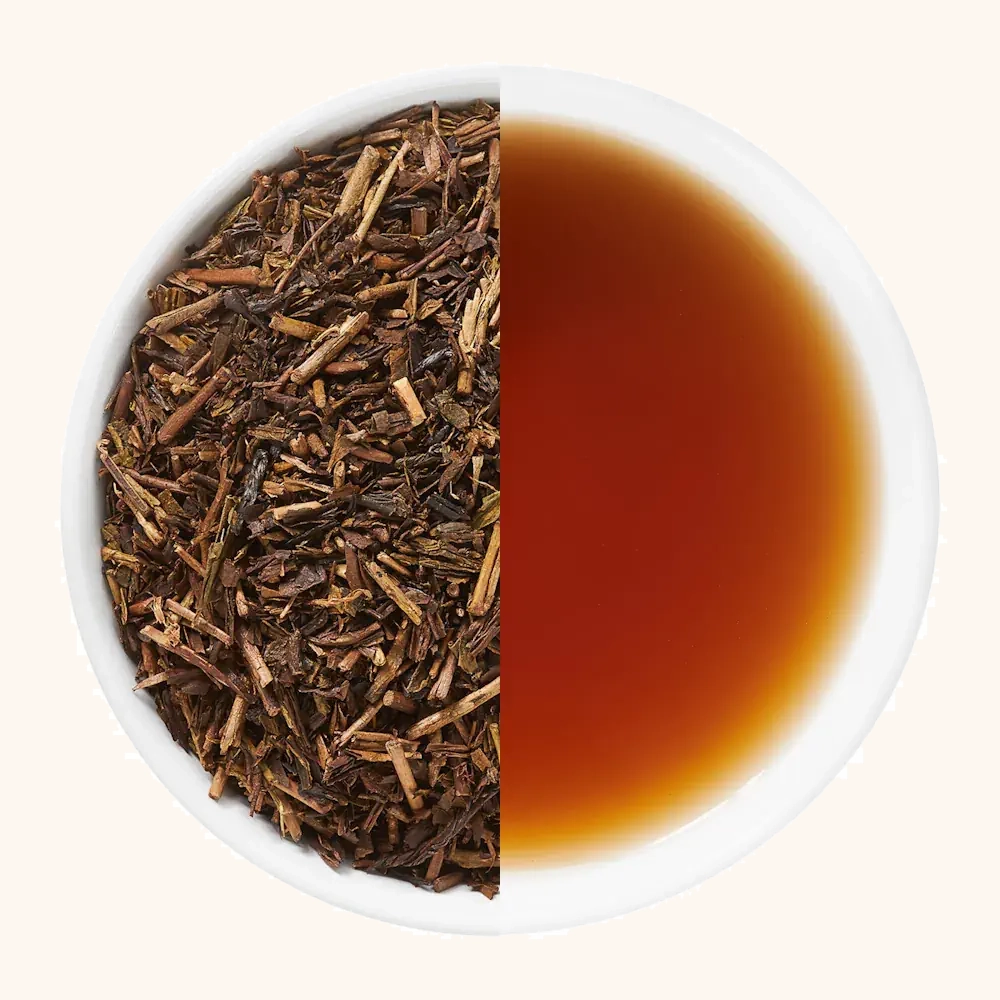 Comparison of hojicha dark roast in leaves VS hojicha dark roast in leaves infused